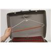 Image 7 : Vintage Tri Taper "American Tourist" Hardshell Suitcase - 25" x 8" x 20" - w/ Travel Hangers and Mis