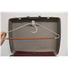 Image 8 : Vintage Tri Taper "American Tourist" Hardshell Suitcase - 25" x 8" x 20" - w/ Travel Hangers and Mis
