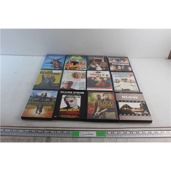 (12) DVD Movies - We're the Millers, Blood Diamond and Yes Man