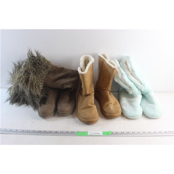 (3) Pairs of Winter Ladies Boots - Size 8 1/2