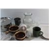 Image 3 : Plates, Pyrex Bowls, Pot, Cups, Timer and Vase