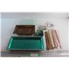 Image 1 : (3) Serving Trays, Aroma Sticks, Sea Shells and Assorted Items
