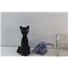 Image 7 : Square Vase, High Heel Wine Bottle Holder, (3) Glass Shots and Assorted Items