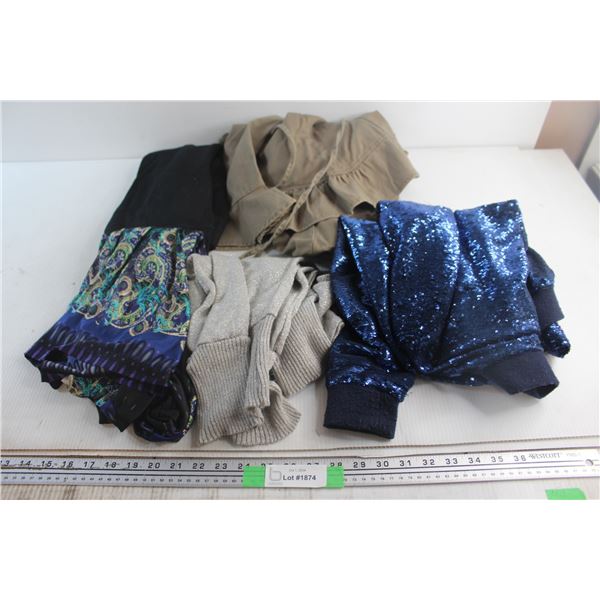 Guess Bomber - Size S and (4) Ladies Shirts - Size S