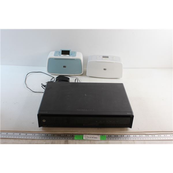(2) HP Photo Printers, Chargers and Motorola HD Dual Tuner DVR - Untested