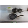 Image 1 : (2) Pots 8'' & 7'', Frying Pan and Salad Spinner