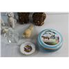 Image 5 : Ceramic Figurines - Leopards, Unicorns and Bunny, Candy Tin and Assorted Items