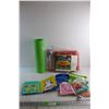 Image 1 : Salm Dunk Kiddies Pool, Crazy Carpet, Bubble Wand and Assorted Toys