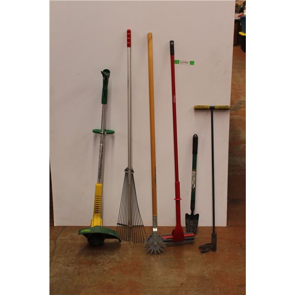 * Gardening Tools - Rake, Shovel and Grass Cutter