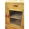 Image 10 : * Antique 1940's-50's Wood Display Hutch w/ Glass Door (2) Wooden Doors & (2) Shelves - 14.5" x 41"W