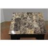 Image 2 : * 2X BID PRICE: Faux Stone & Wood End Tables - 18" x 16" x 18" Tall