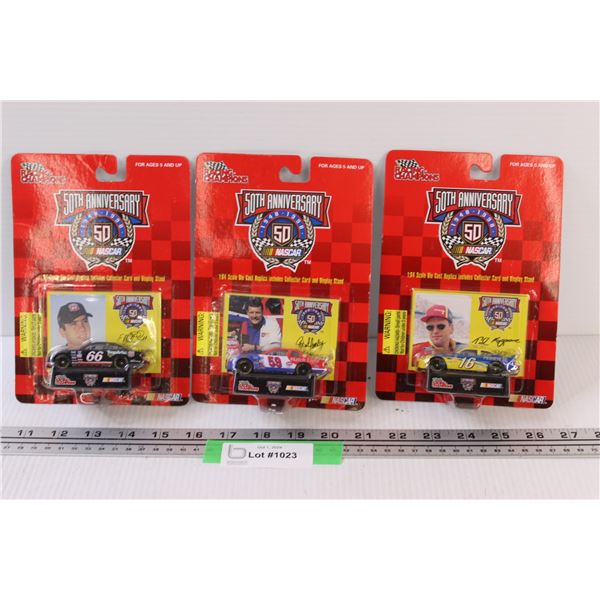 (3) Nascar Die Cast Cars: 1:64 Scale - NIB