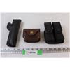 Image 1 : (3) Belt Holsters - (2) Leather, (1) Cloth