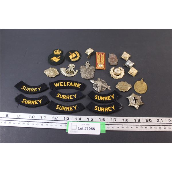 (10+) Military Pins & (7) Patches - Various