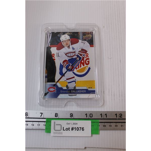Upper Deck 2016-17 Brendan Gallagher Hockey Over-Sized Card in Plastic