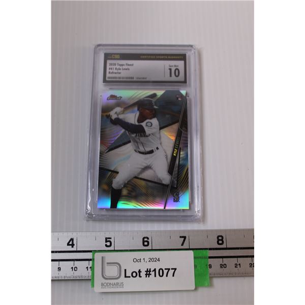 Topps 2020 Kyle Lewis Graded Holographic Baseball Card