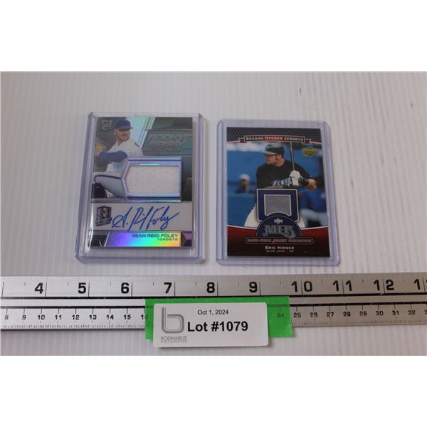 (2) Panini 2019 Sean Reid-Foley Baseball Rookie Card & Upper Deck 2005 Eric Hinske Season Opened Jer