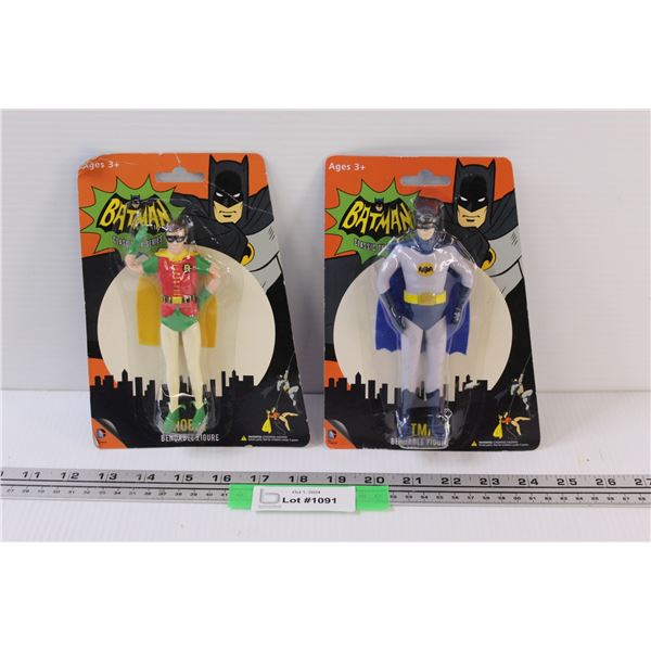 (2) Classic Batman Figurines: Batman & Robin