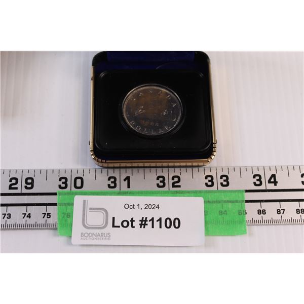 Canadian Dollar Coin: 1968  Dollar in Case