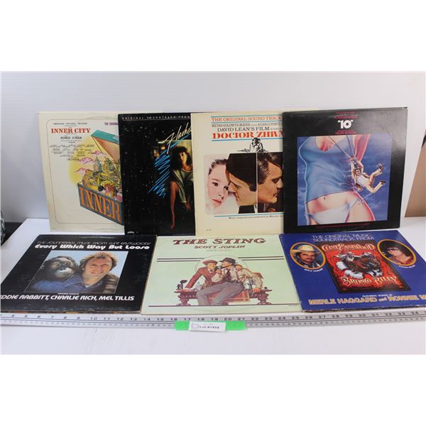 (7) Records: Flashdance, The Sting, Clint Eastwood - Bronco Billy, Inner City, Misc.