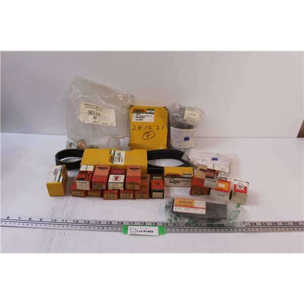 (8) Komatsu Parts - Assorted & (14) Assorted Contact Sets - as is