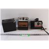 Image 1 : (3) Vintage Cameras: Polaroid, Kodak, & Shadow Box Camera - as is