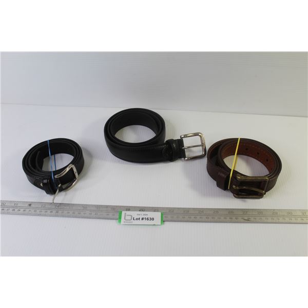 (3) Men's Belts (Size 38)