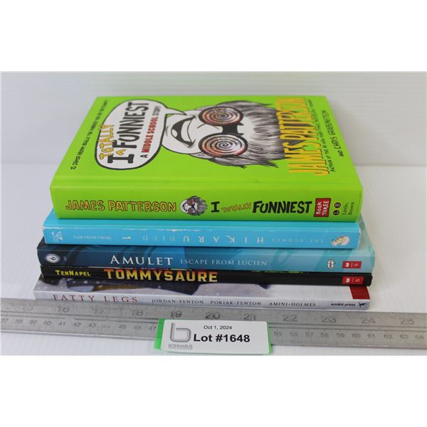 (5) Books - I Funniest - Amulet - Tommysaure - Fatty Legs - The Summer