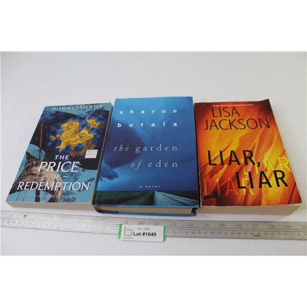 (3) Books - Liar Liar - The Garden of Eden - The Price of Redemption
