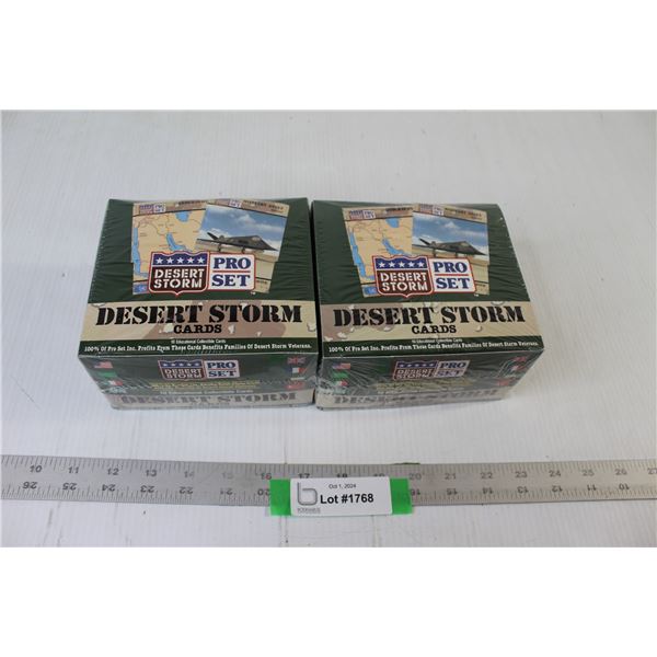 (2) Desert Storm Pro Set Military Cards - Still Sealed