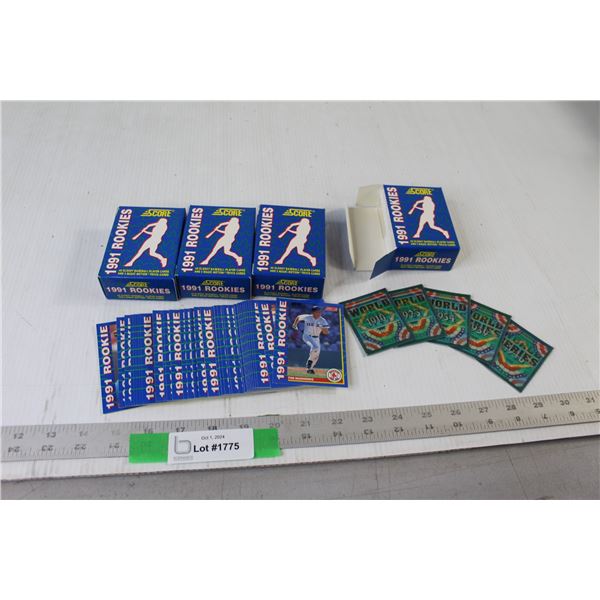 (4) 1991 Rookies Score Baseball Card Packs
