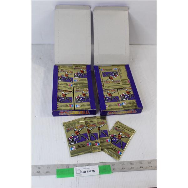 (2) 1991 O-Pee-Chee Premier Baseball Card Jumbo Packs