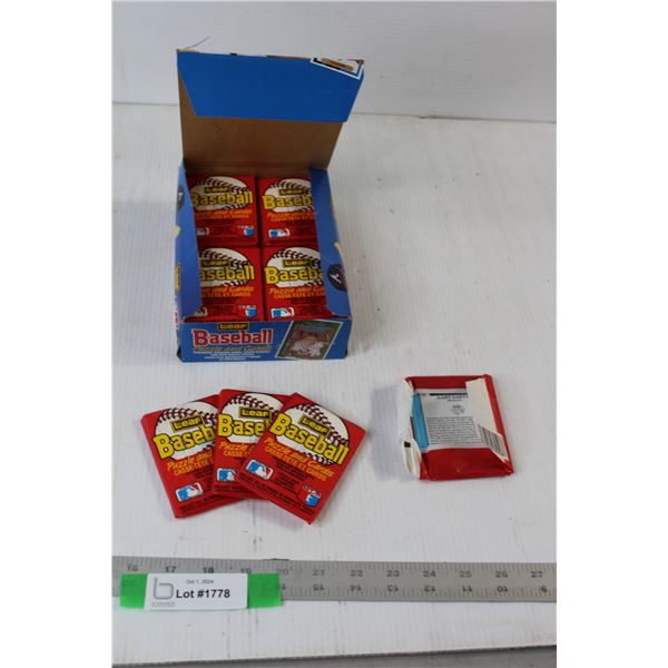 1988 Donruss Leaf Baseball Puzzles and Cards Jumbo Pack - One Pack Opened