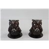 Image 4 : Artisan Owl Candle Holder Set (6) Owls Total