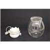 Image 1 : PartyLite Scentglow Lotus Warmer - Tested Powers On, Essential Jar Holder/Candle Holder