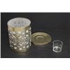 Image 5 : PartyLite Colour Changing Candle Base, Enchanted Golden Leaves Votive Hurricane, Partylite Scentglow