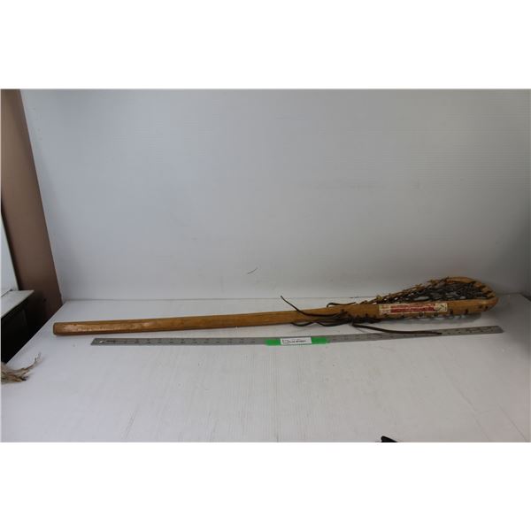 Vintage Wooden Lacrosse Stick - 41"
