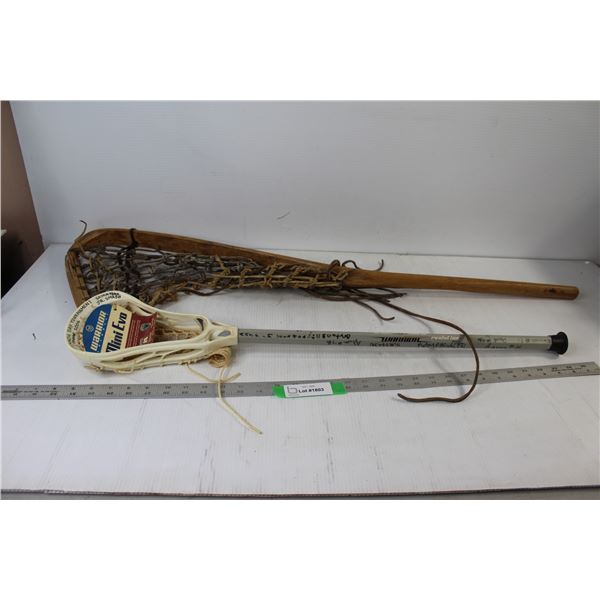 Warrior Mini Evo Lacrosse Stick, Vintage Goalie Lacrosse Stick - 38" and 30"