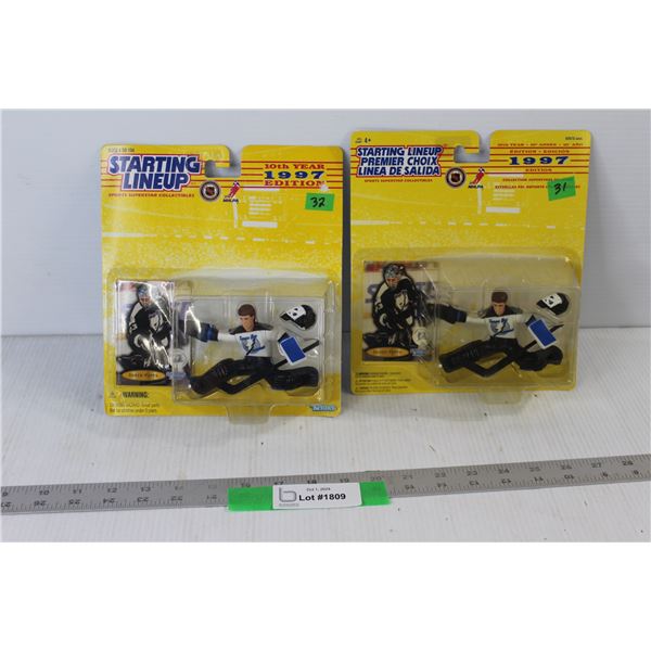 (2) Starting Lineup 1997 Daren Puppa Hockey NHL Figurines and Cards