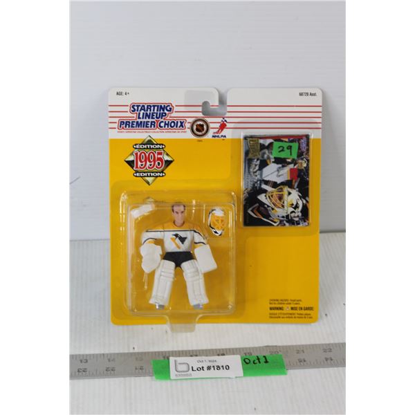 (2) Starting Lineup 1995 Tom Barrasso Hockey NHL Figurines and Cards