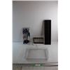 Image 1 : Oval & Circle Mat Cutter, Hyindoor Wall Mounted Decoration, Wooden Shelf and Plastic Tray