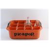 Image 4 : (2) Vintage Plastic Pic-a-Pop Bottle Crates and Pic-a-Pop Glass Bottles