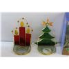 Image 10 : Xmas Tree Candle, Stained Glass Tealight Holders and Candle Holder
