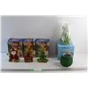 Image 1 : Xmas Tree Candle, Stained Glass Tealight Holders and Candle Holder