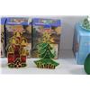 Image 3 : Xmas Tree Candle, Stained Glass Tealight Holders and Candle Holder