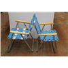 Image 6 : *(2)Vintage Webbed Lawn Chairs