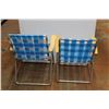 Image 7 : *(2)Vintage Webbed Lawn Chairs