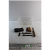 Image 1 : Axe Head, Chisels, Plastic Container 13'' x 5'' and Assorted Items
