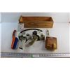 Image 1 : Tape Guns, Drawer, Deadbolt Lock, Chrome Handle and Assorted Items