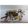 Image 1 : Scissors, Funnel, Mixing Paddle and Assorted Hardware